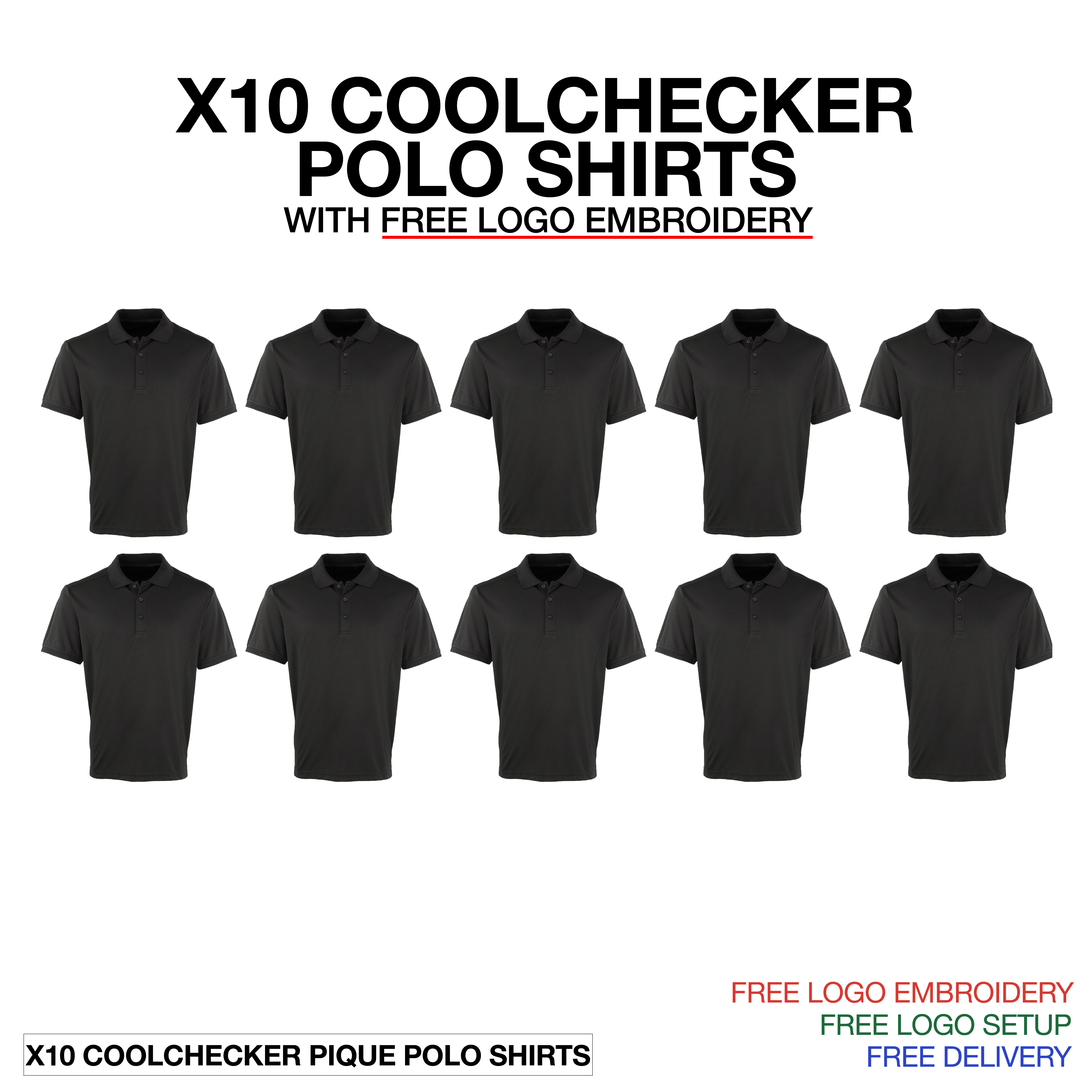 10 Coolchecker Polo Shirts Bundle