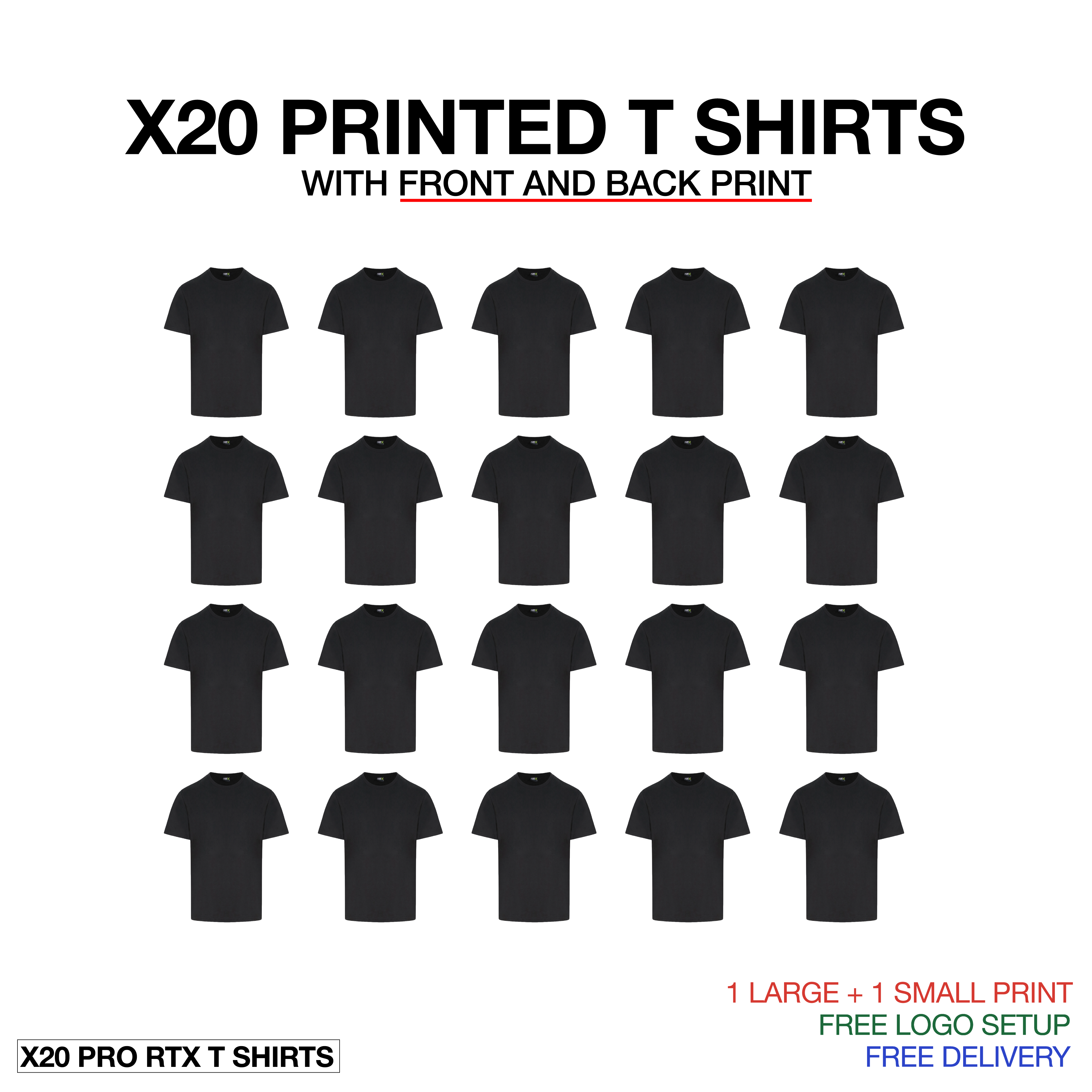 20 Printed T Shirts Bundle