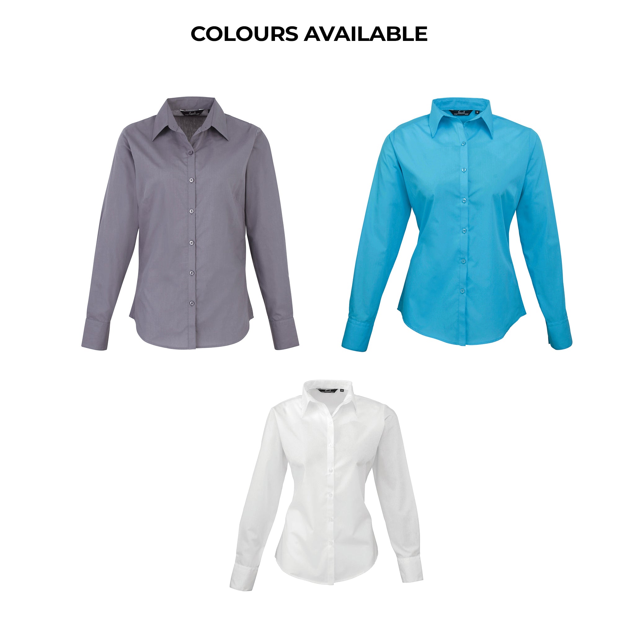 Women's poplin long sleeve blouse