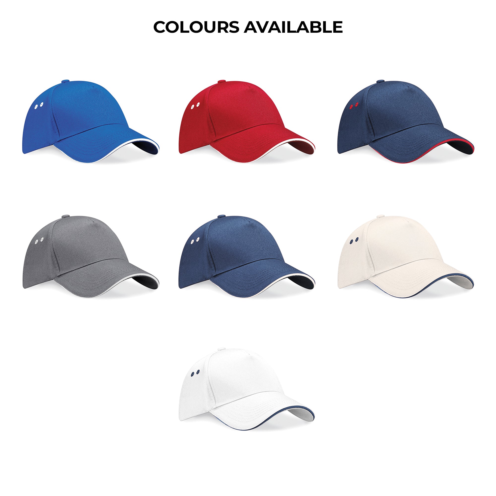 24 Beechfield Contrast Trim Caps