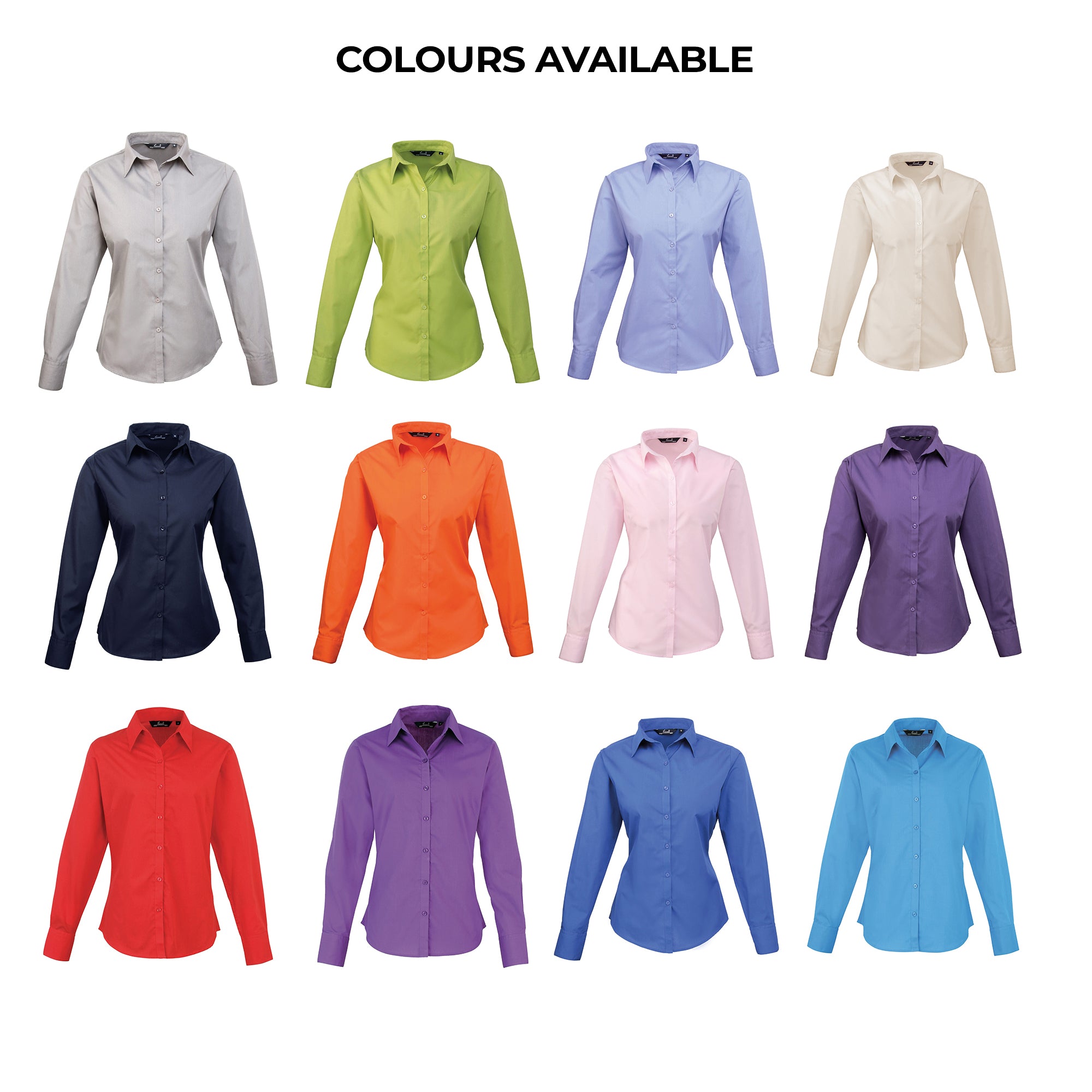 Women's poplin long sleeve blouse
