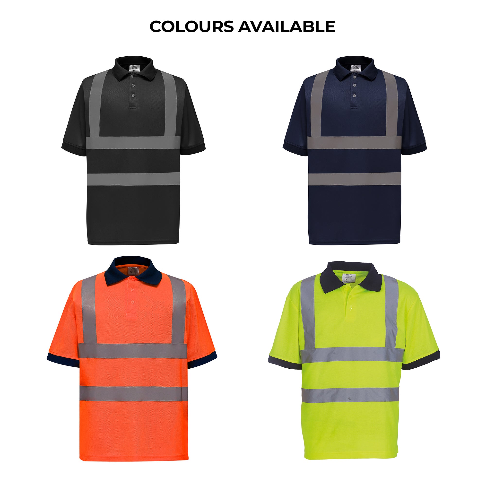Hi-vis short sleeve polo