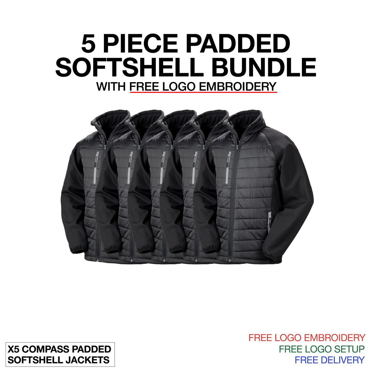 5 Piece Padded Softshell Bundle