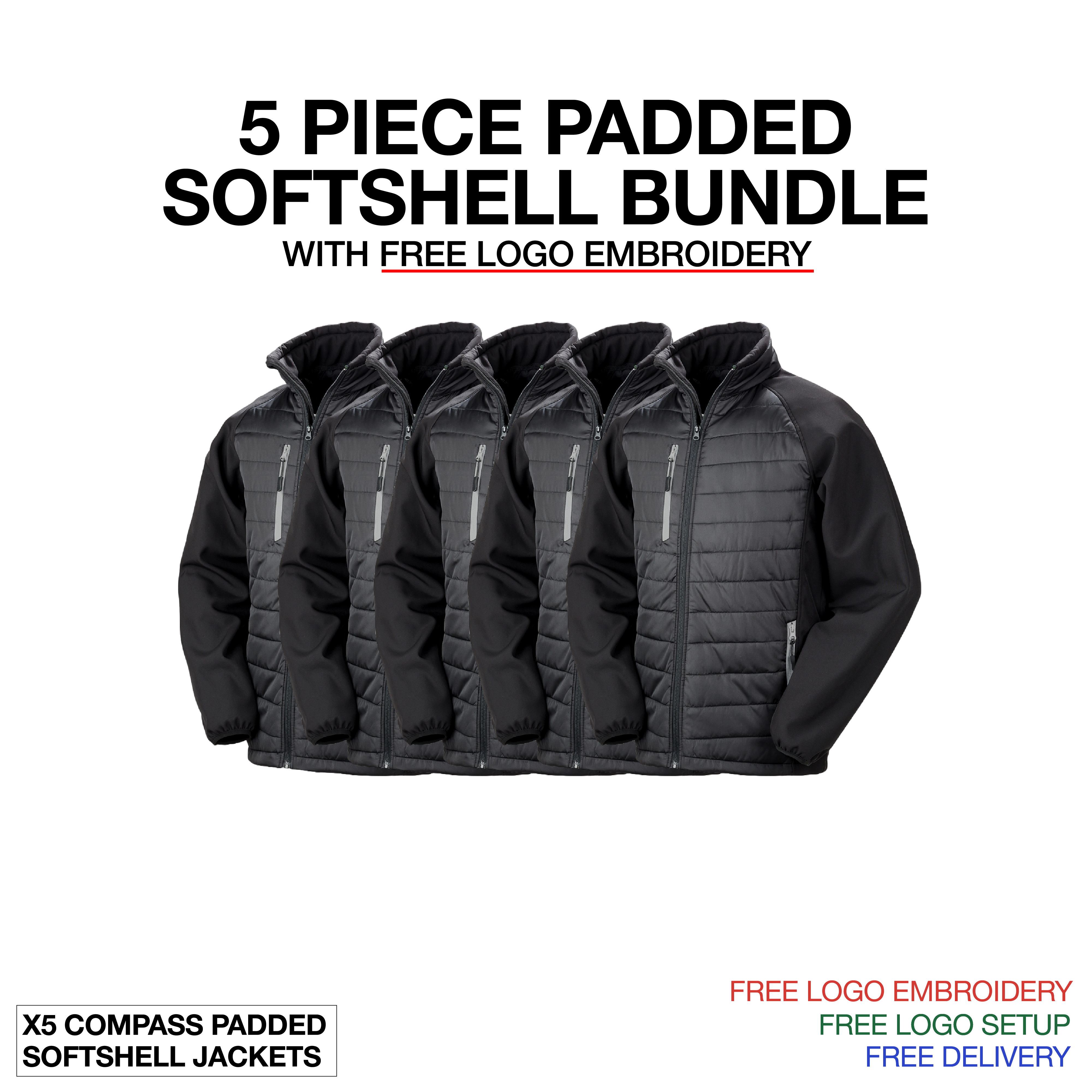 5 Piece Padded Softshell Bundle