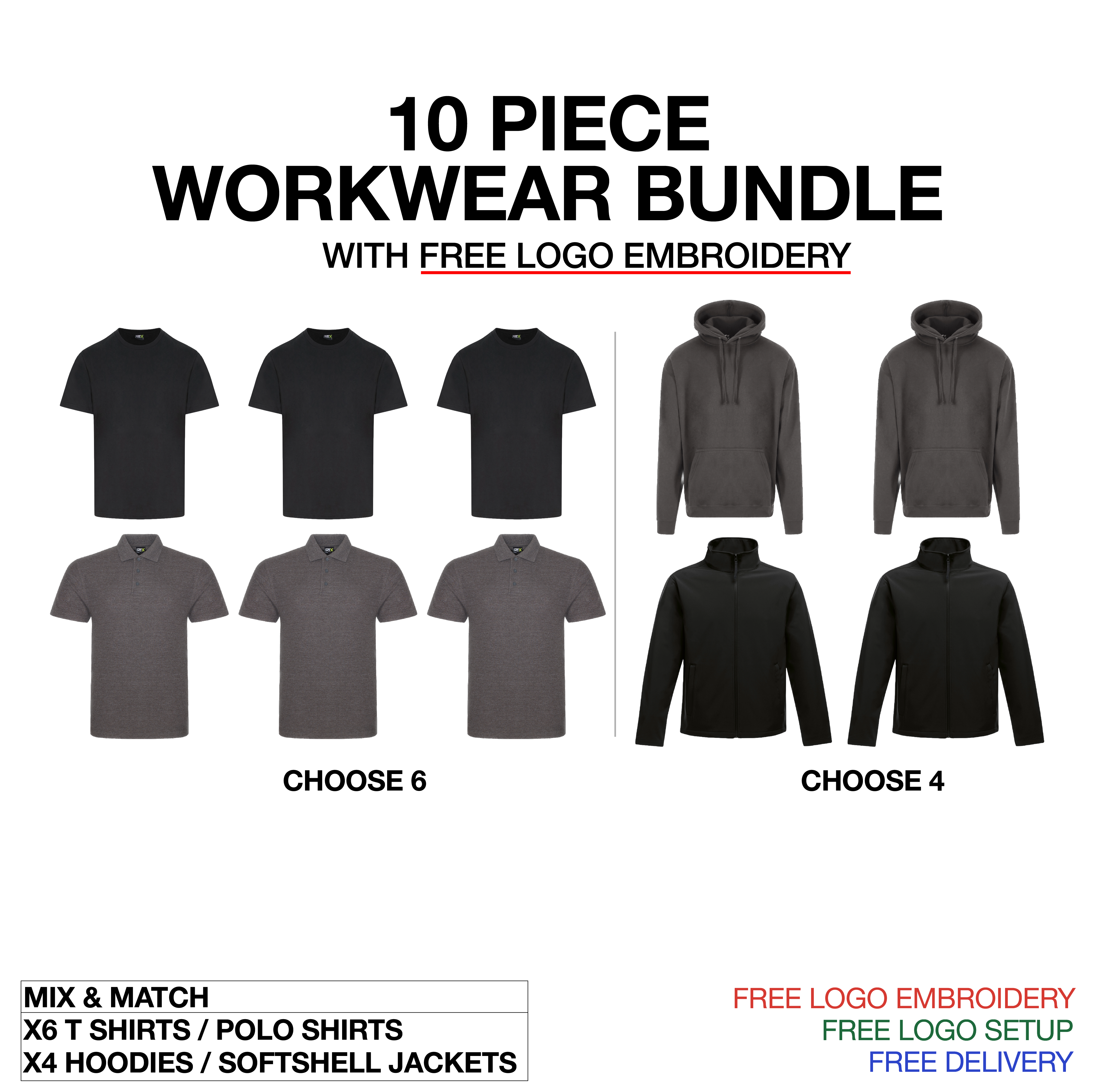 10 Piece Workwear Bundle