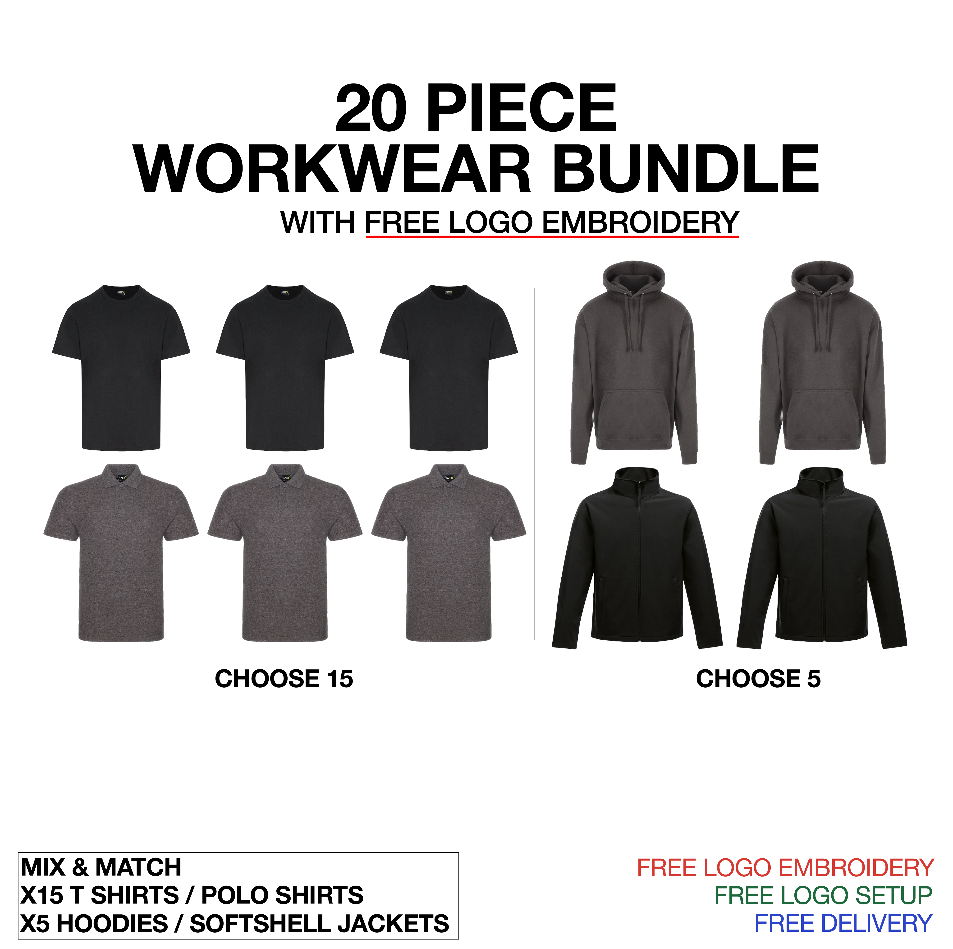 20 Piece Workwear Bundle