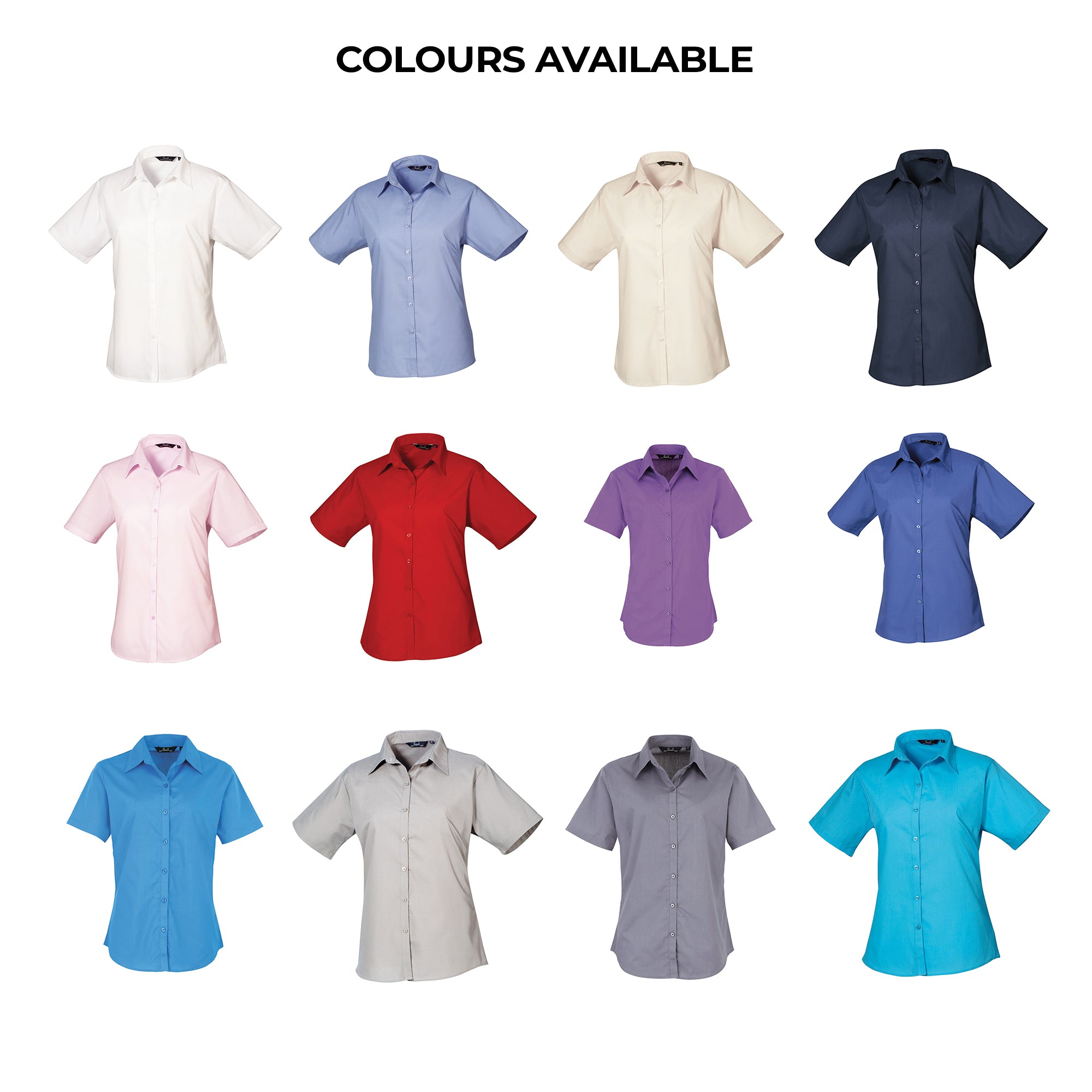 Women's short sleeve poplin blouse