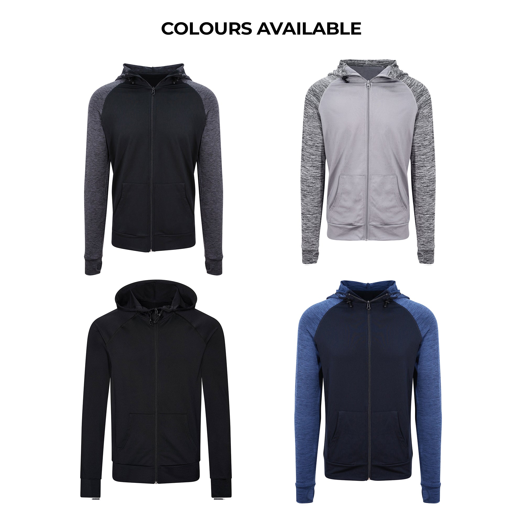 Cool Contrast Zip Hoodie