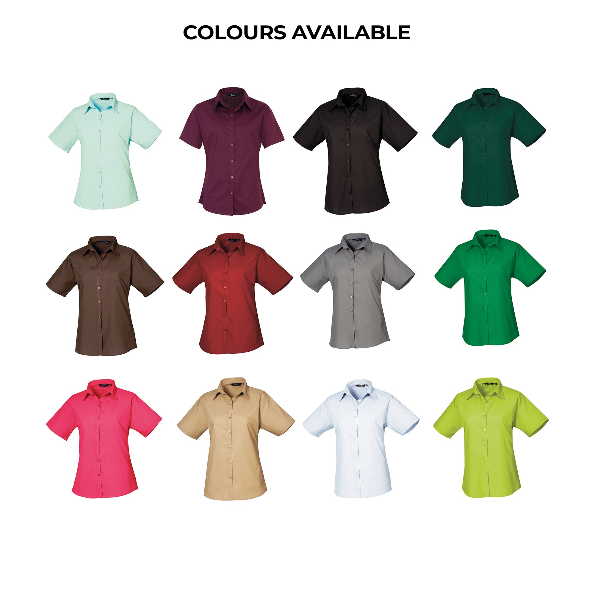 Women's short sleeve poplin blouse