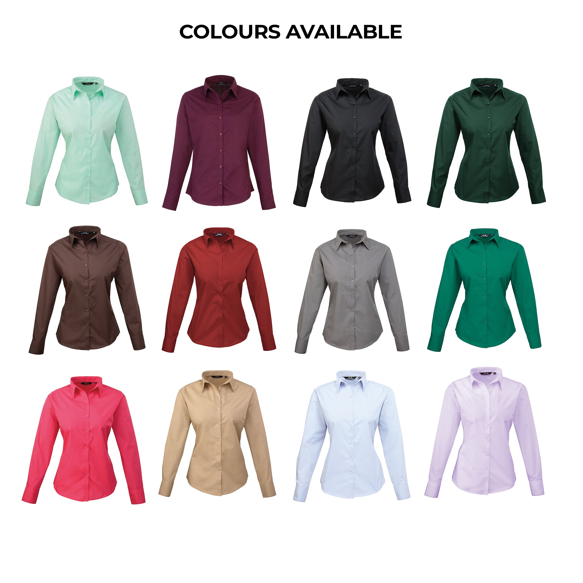 Women's poplin long sleeve blouse